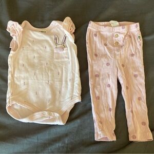 Rabbit & Bear by Emily and Olivia Organic Cotton Onesie and Pants